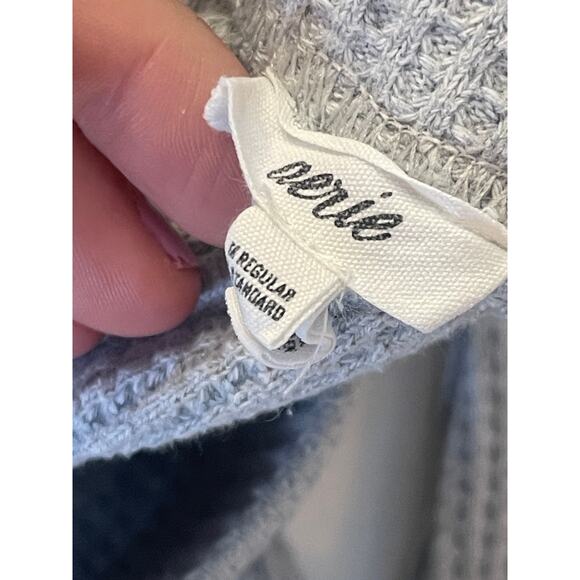 Aerie Waffleknit Gray Flare Leggings Pants Lounge Size Womens Medium - Picture 2 of 8